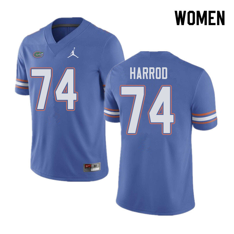 Jordan Brand Women #74 Will Harrod Florida Gators College Football Jerseys Sale-Blue